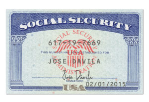 Editable printable SSN card Template psd
