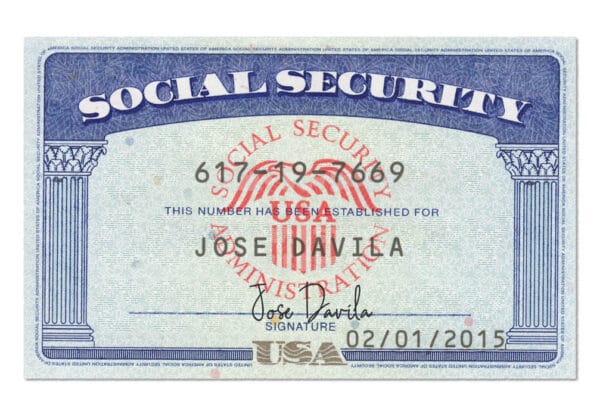 Editable printable SSN card Template psd - Image 4