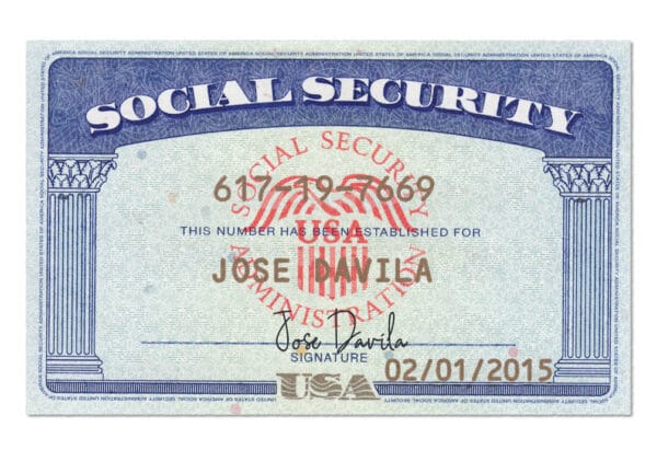 Editable printable SSN card Template psd - Image 3