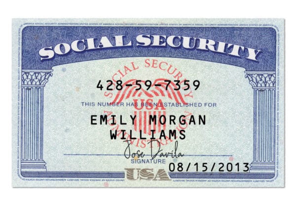 Editable printable SSN card Template psd - Image 2