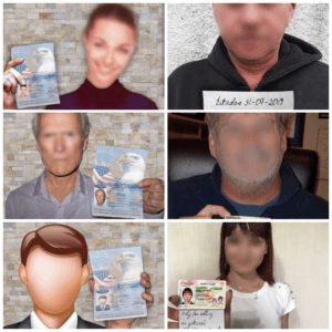 Drivers License Id Card Passport selfie template psd